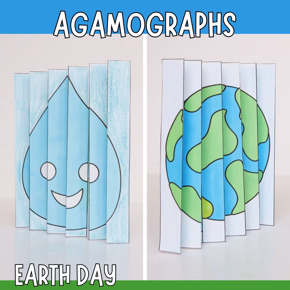 Magical Earth Day Agamographs - Printable Craft for Kids