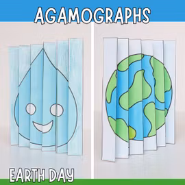 Magical Earth Day Agamographs - Printable Craft for Kids