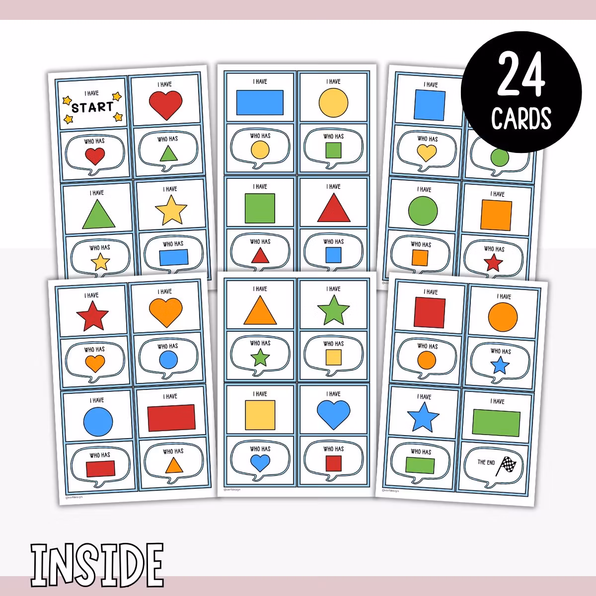 I Have, Who Has? - Colours and Shapes Game for Kids