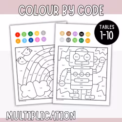 Colour by Code - Multiplication (Tables 1-10)