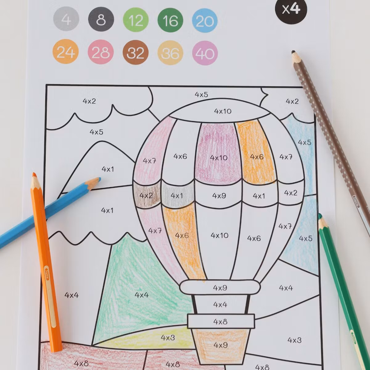Colour by Code - Multiplication (Tables 1-10)