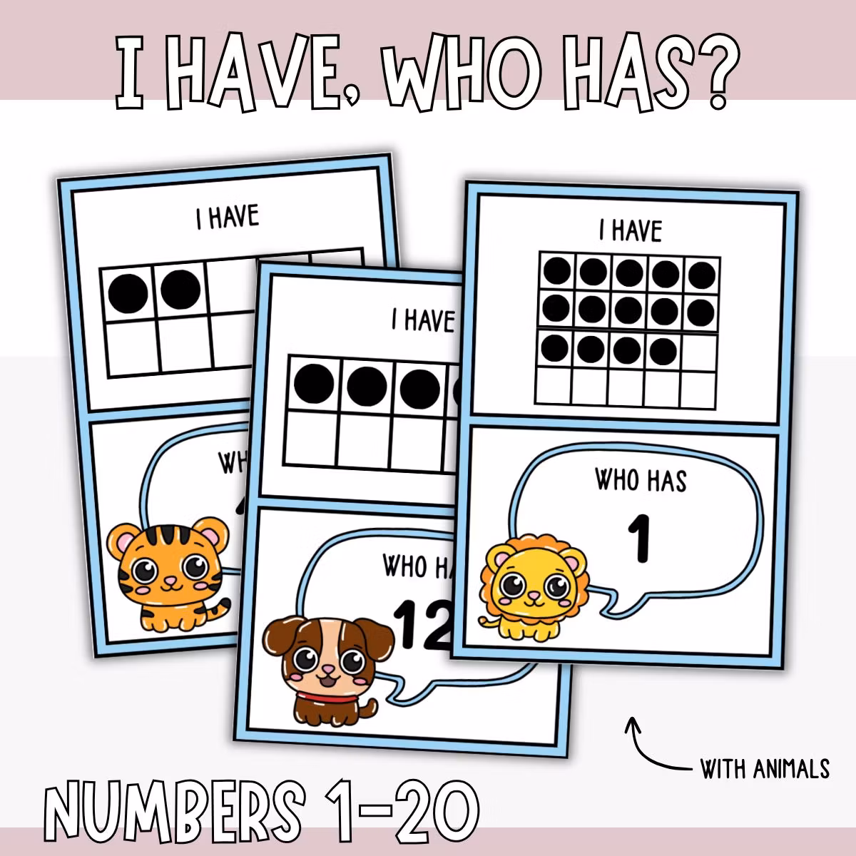 I Have, Who Has? - Maths Game Numbers 1-20