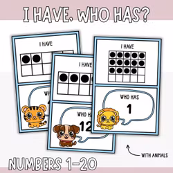 I Have, Who Has? - Maths Game Numbers 1-20