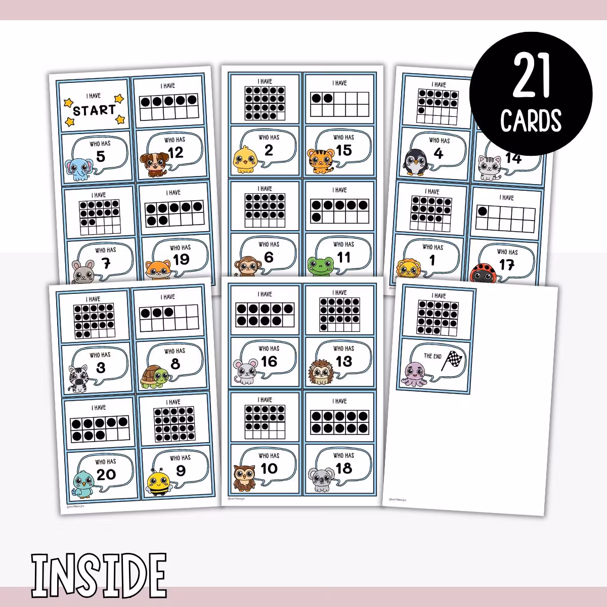 I Have, Who Has? - Maths Game Numbers 1-20