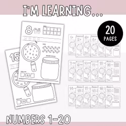 Learning Numbers 1-20 - Worksheets for Kids