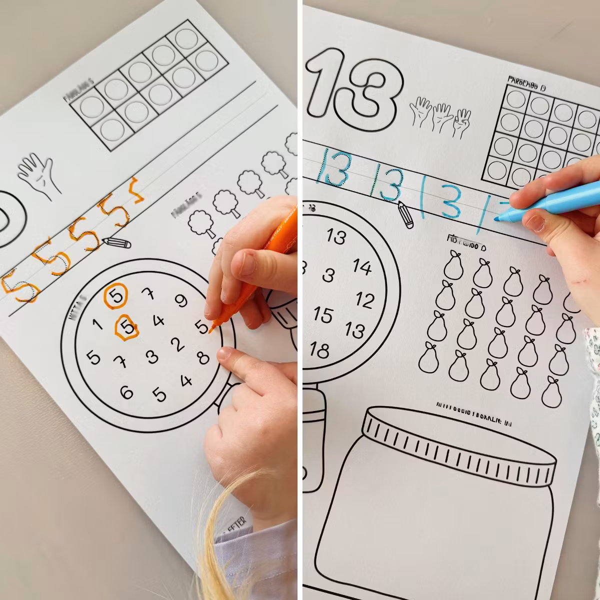 Learning Numbers 1-20 - Worksheets for Kids