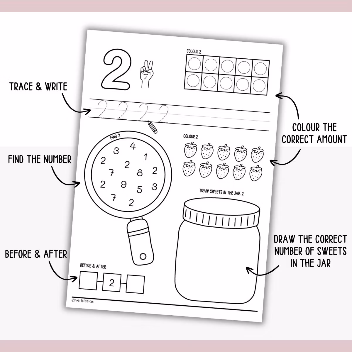 Learning Numbers 1-20 - Worksheets for Kids