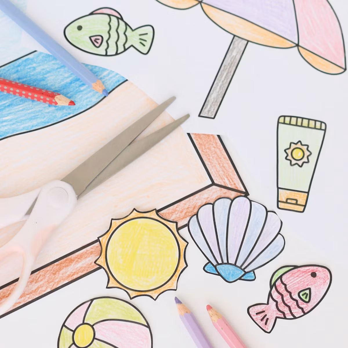 Cut and Stick - Summer Craft for Kids