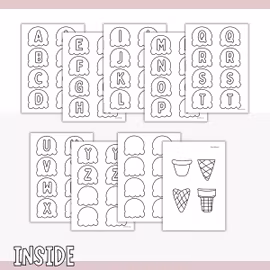 Printable Ice Cream Name Sign Craft for Kids