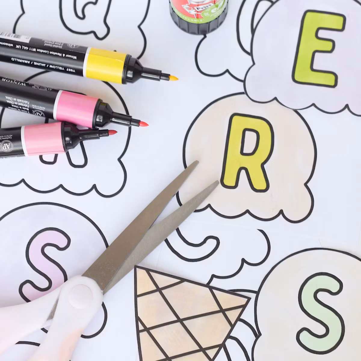 Printable Ice Cream Name Sign Craft for Kids
