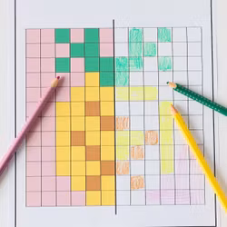 Symmetry Colour the Pixels - Summer