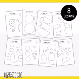 Summer Cut and Stick Craft for Kids