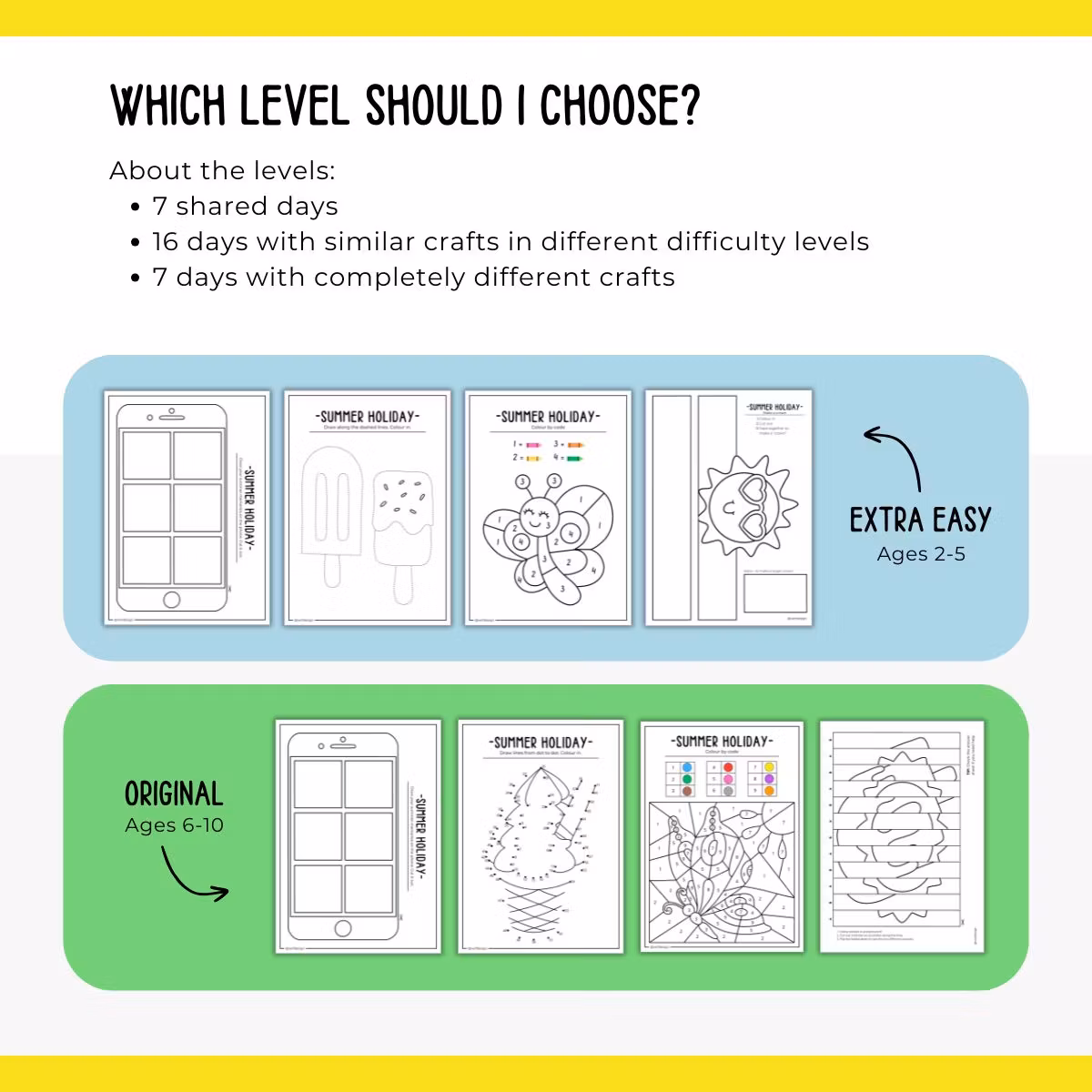 Summer Holiday Activity Calendar for Kids - 30 Days (Original)