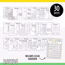 Summer Holiday Activity Calendar for Kids - 30 Days (Original)