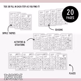 Outdoor Scavenger Hunts for Kids - 20 Printable Activity Pages