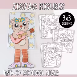 Zigzag Figures - End of School Year Craft