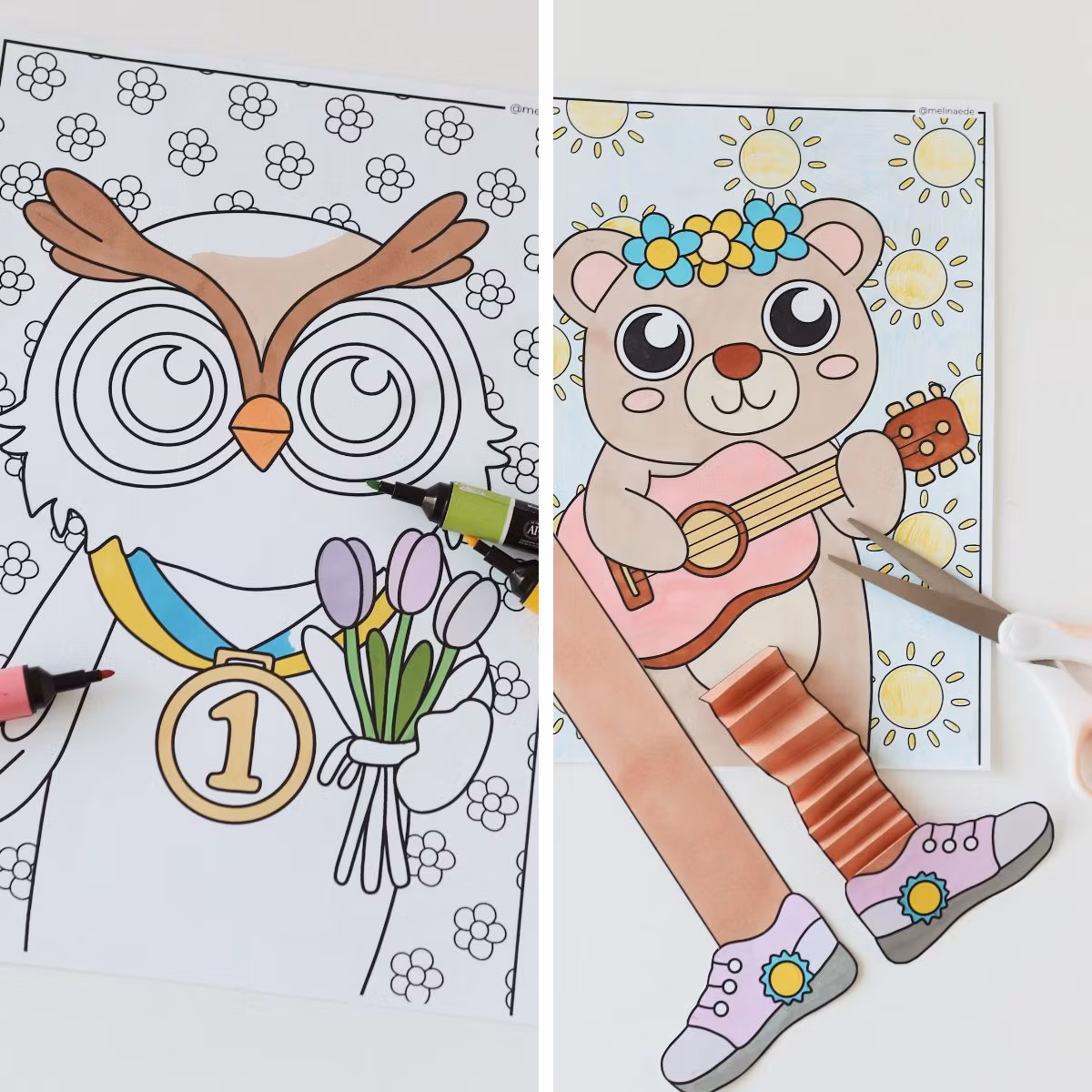 Zigzag Figures - End of School Year Craft