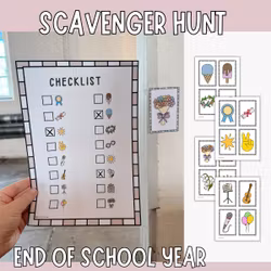 End of School Year Scavenger Hunt - Printable Game for Kids