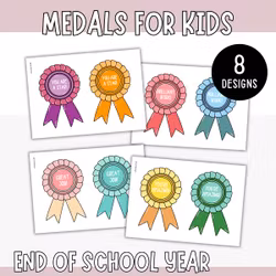 Printable Award Medals for Kids - End of School Year