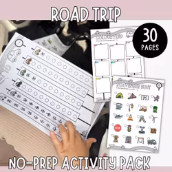 Road Trip Activity Pack for Kids - Scavenger Hunts, Games, Puzzles & Crafts