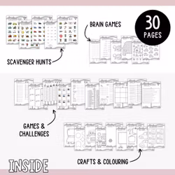 Road Trip Activity Pack for Kids - Scavenger Hunts, Games, Puzzles & Crafts