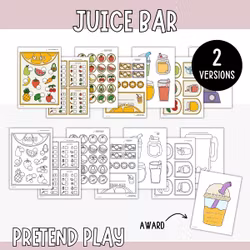 Juice Bar Play Kit - Pretend Play Printables