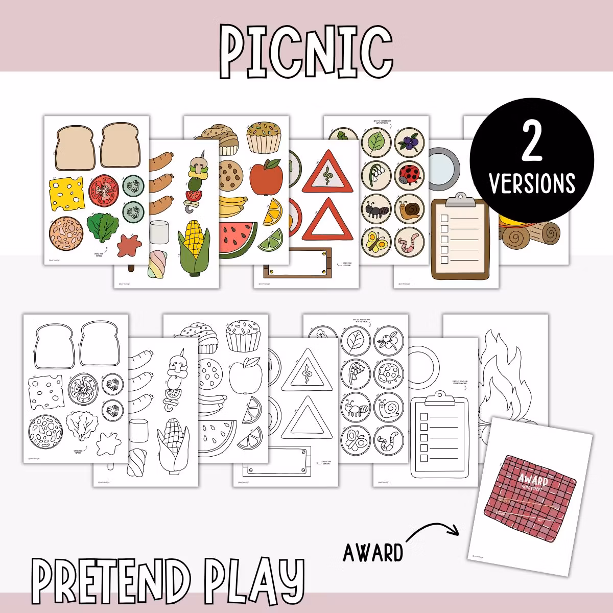 Picnic Play Kit - Pretend Play Printables
