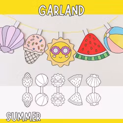 Printable Summer Garland - Craft for Kids