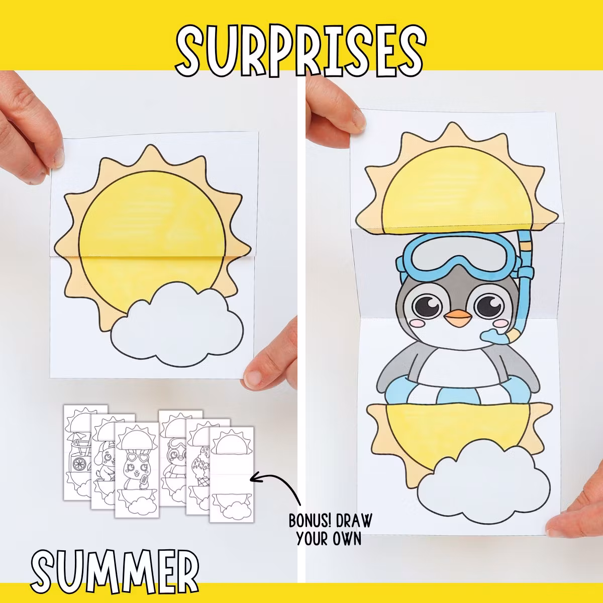 Surprise Summer Suns - Printable Craft for Kids