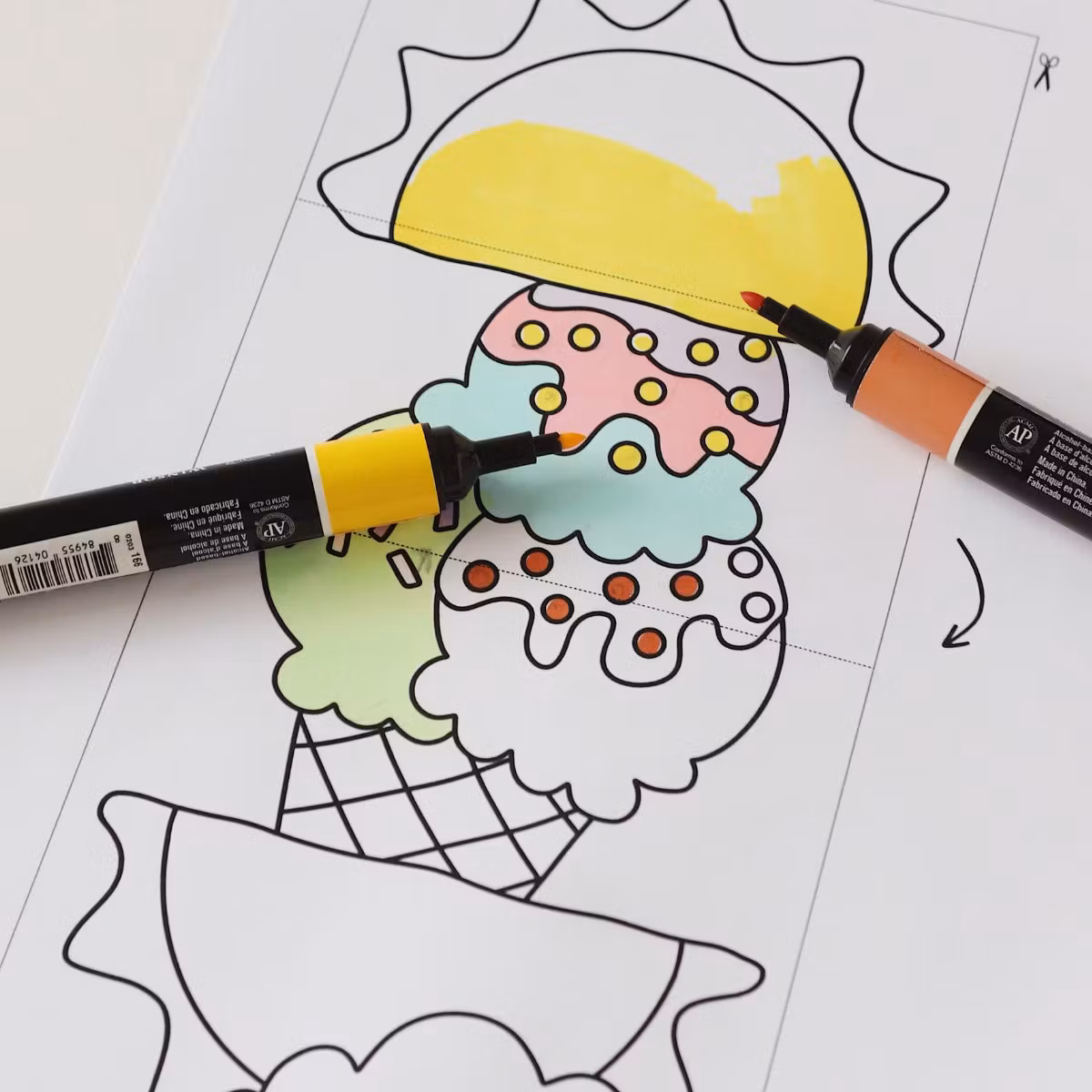 Surprise Summer Suns - Printable Craft for Kids