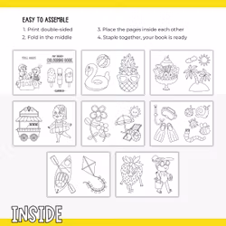 Summer Colouring Book Printable - 16 Colouring Pages