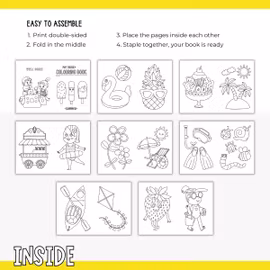 Summer Colouring Book Printable - 16 Colouring Pages