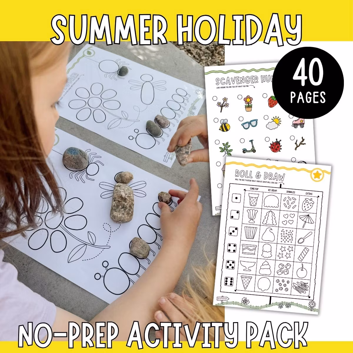 Summer Activity Pack for Kids - Crafts, Games, Challenges & Screen-Free Fun
