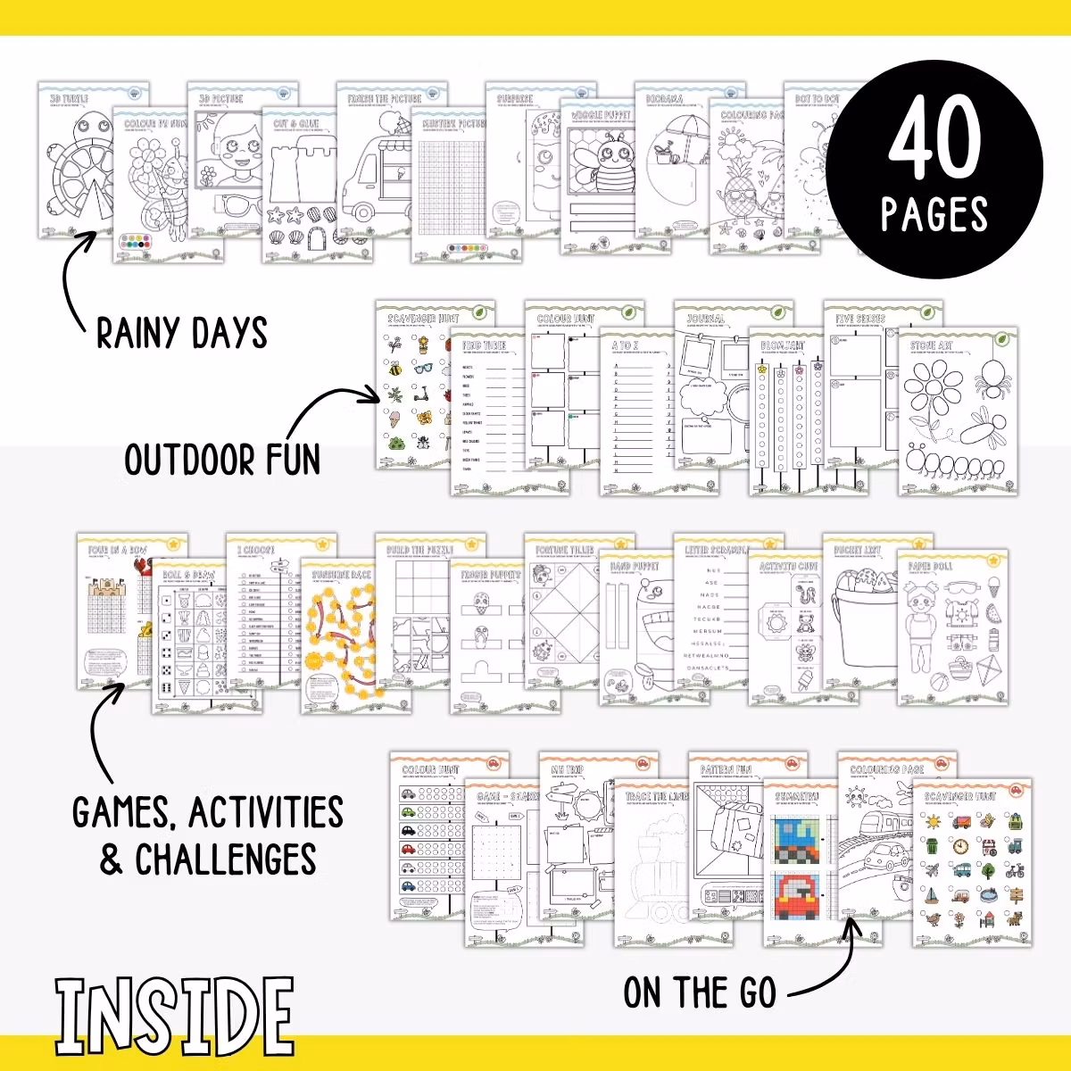 Summer Activity Pack for Kids - Crafts, Games, Challenges & Screen-Free Fun