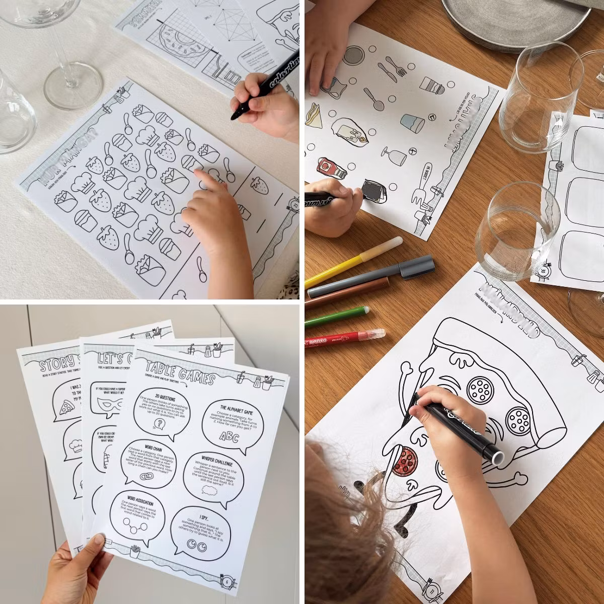 At the Restaurant - Games, Chat, Scavenger Hunts & Crafts