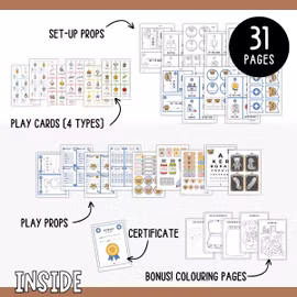 Play with Soft Toys - Hospital Pretend Play Printable