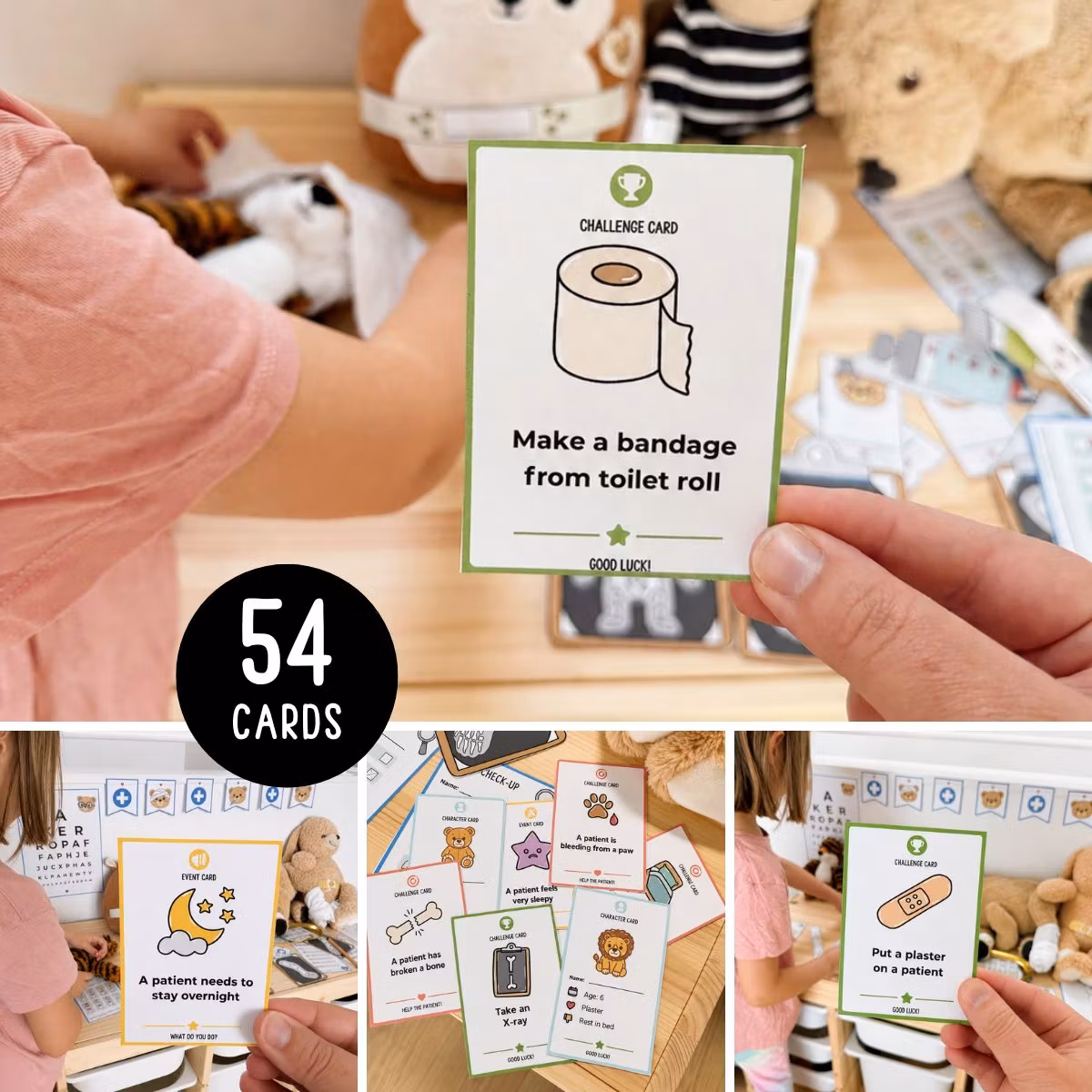 Play with Soft Toys - Hospital Pretend Play Printable