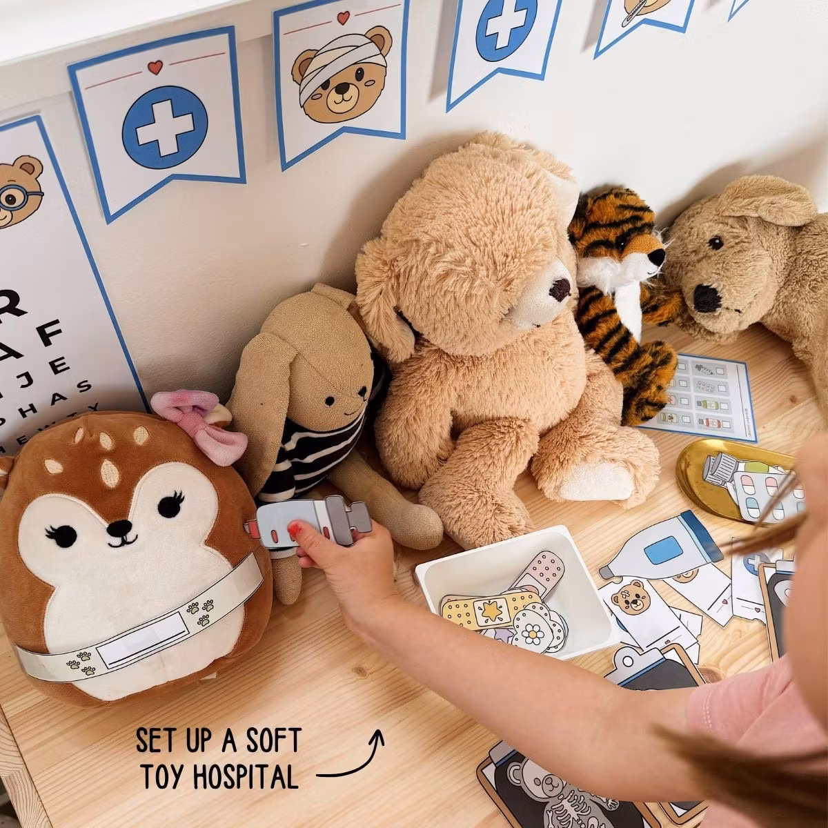 Play with Soft Toys - Hospital Pretend Play Printable
