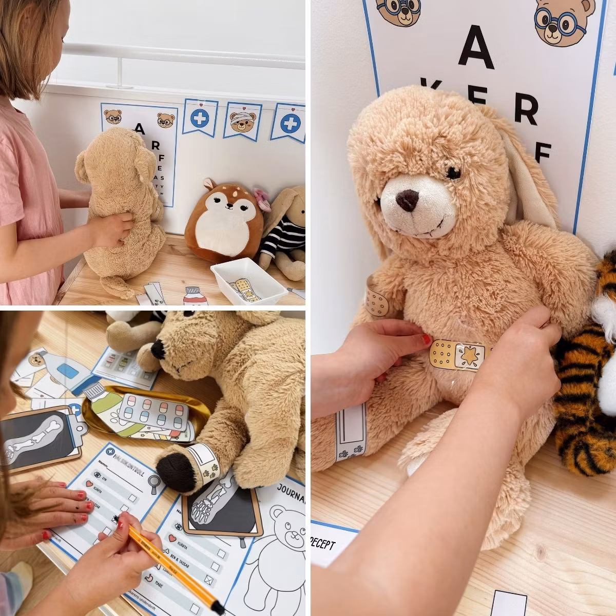 Play with Soft Toys - Hospital Pretend Play Printable
