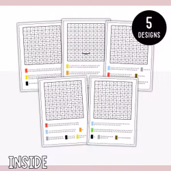 Colour by Number 100 Chart - Pixel Art for Kids