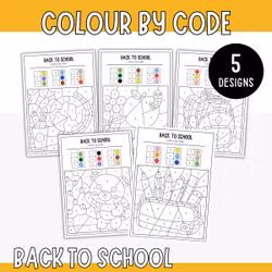 Colour by Code - Back to School