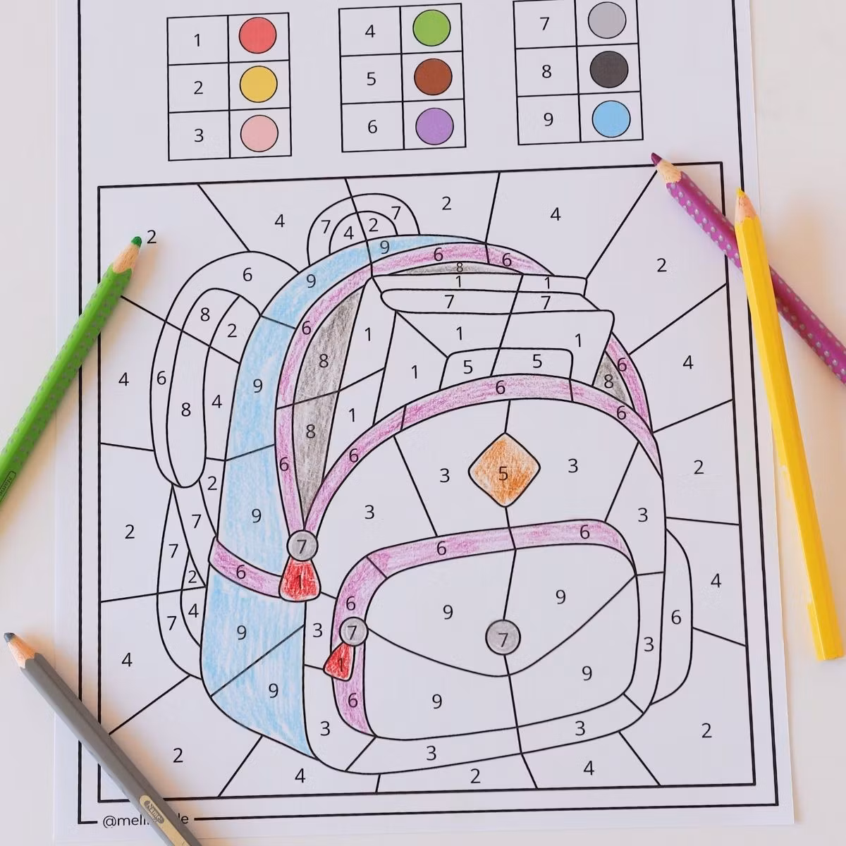 Colour by Code - Back to School