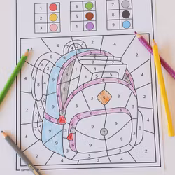 Colour by Code - Back to School