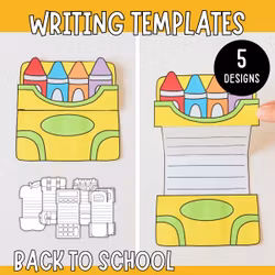 Back to School Writing Templates - Foldable Craft for Kids