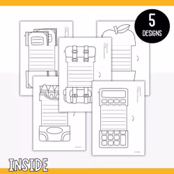 Back to School Writing Templates - Foldable Craft for Kids