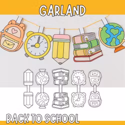 Back to School Garland - Craft for Kids