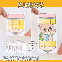 Printable Back to School Colouring Fun - Pencil Craft for Kids