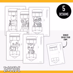 Printable Back to School Colouring Fun - Pencil Craft for Kids