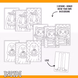 Zigzag Figures - Halloween Craft for Kids