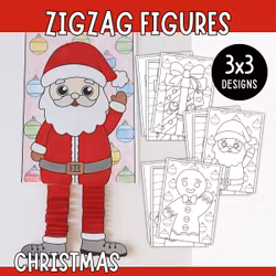 Zigzag Figures - Christmas Craft for Kids